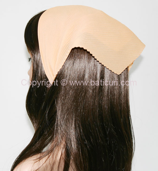 100-106 Italian Pleated Solid Scarves -Apricot